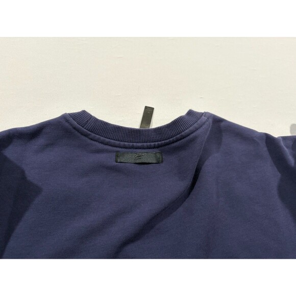 Fabletics Mens Blue Crew Jumper Pullover Cotton Casual Logo Sweatshirt Sz M - Picture 7 of 7